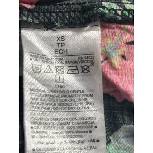 Old Navy Tunic Coverup Dress Womens XS Tropical Bird Sleeveless Mini - Picture 7 of 8